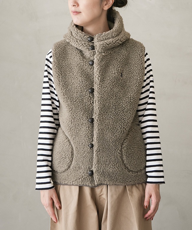 Gymphlex(ジムフレックス) BOA HOODED VEST ボアフーデッドベスト [J