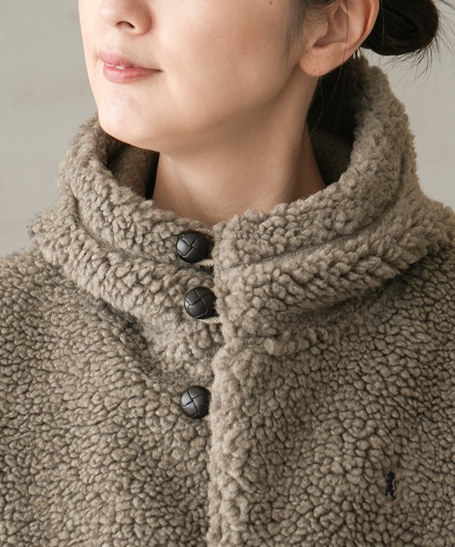 J-1069BOA]Gymphlex(ジムフレックス) BOA HOODED VEST ボアフーデッド