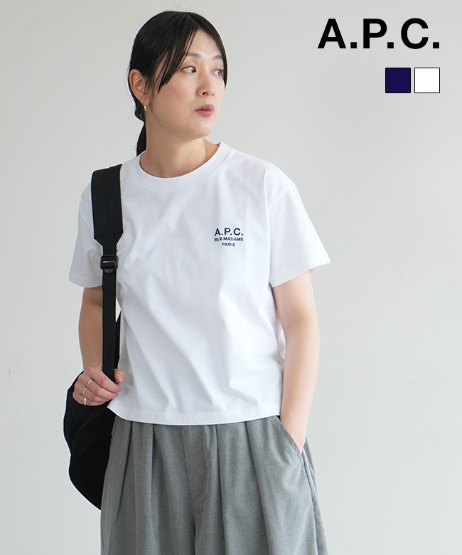 トップス adgjmptw A.P.C.(アー・ペー・セー) T-SHIRT BOXY RUE MADAME レディース