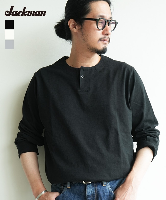 Jackman ジャックマン Henleyneck LS T-Shirt Jackman(ジャックマン) Henleyneck LS T-Shirt ヘンリーネックロング