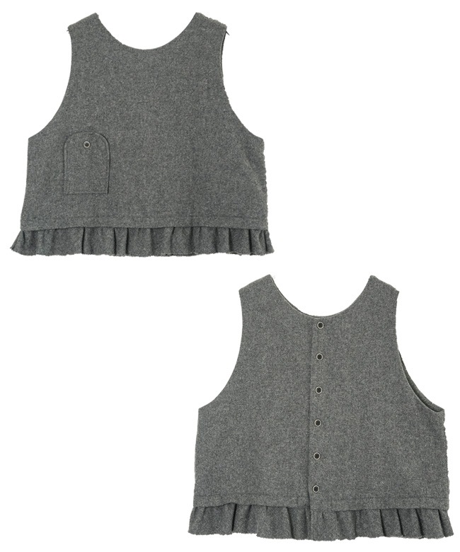 TB25335]tumugu(ツムグ) ウールメランジ2wayベスト | レディース