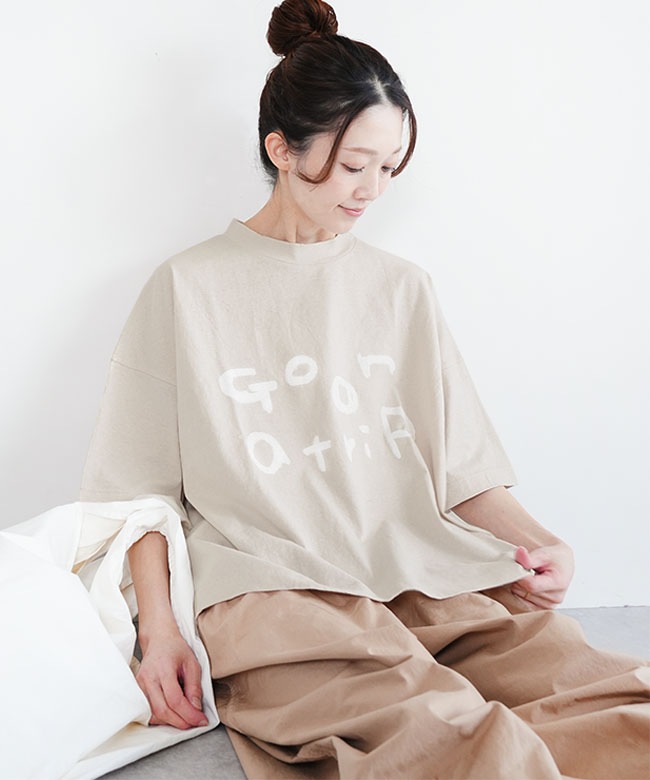 tumugu(ツムグ) ラフィ天竺 プリントTシャツ レディース トップス 半袖