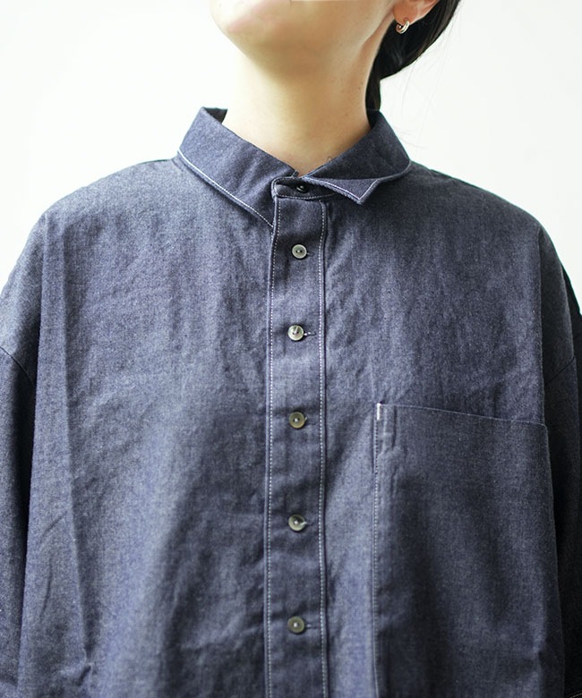 SALE 10%OFF】Midi Umi(ミディウミ) ビッグポケットデニムシャツ 