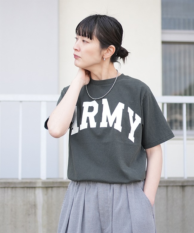 トップス thv_bear_army TK243C05]TOP KHAKI (トップカーキ)JOHNBULL(ジョンブル)ARMY プリント