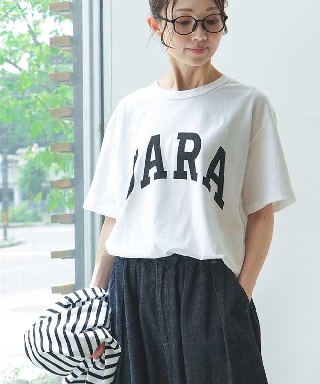 ◇SOLAMONAT(ソラモナ) サラリト天竺 プリントTシャツ＜SARA＞ 半袖 五