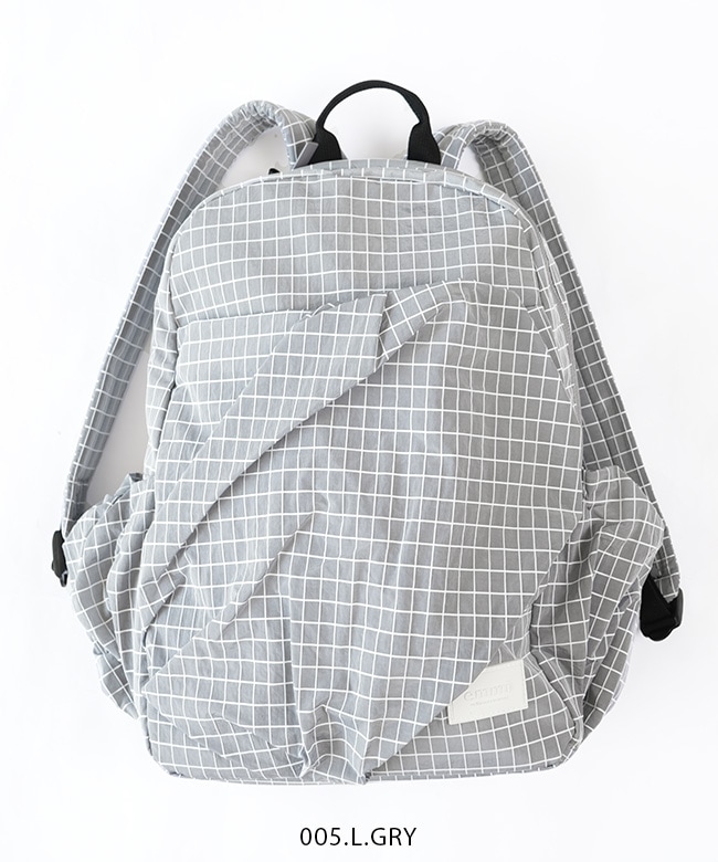 13WGB254311]emmi(エミ) ボックスチェックギャザーボディーバック