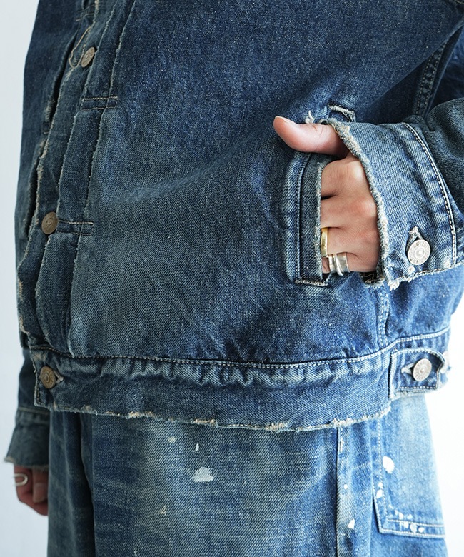 gold(ゴールド) RECYCLED WASTE SUVIN COTTON YARN 14oz. DENIM JACKET