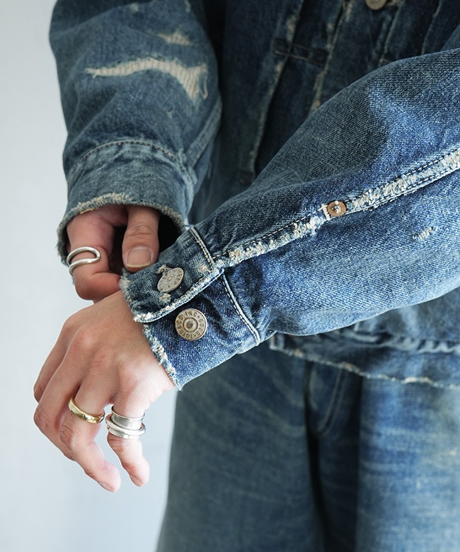 gold(ゴールド) RECYCLED WASTE SUVIN COTTON YARN 14oz. DENIM JACKET