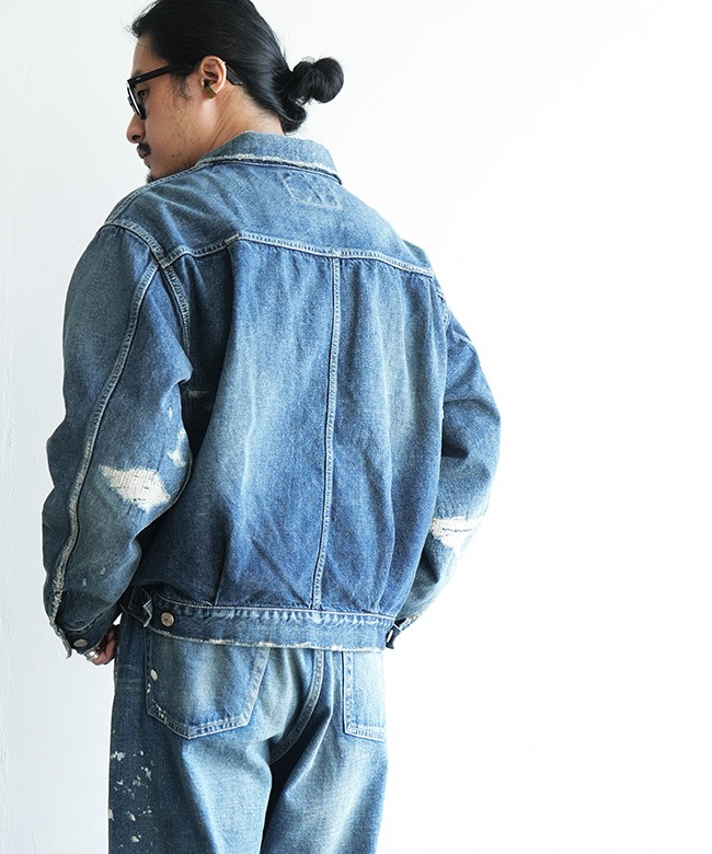 gold(ゴールド) RECYCLED WASTE SUVIN COTTON YARN 14oz. DENIM JACKET