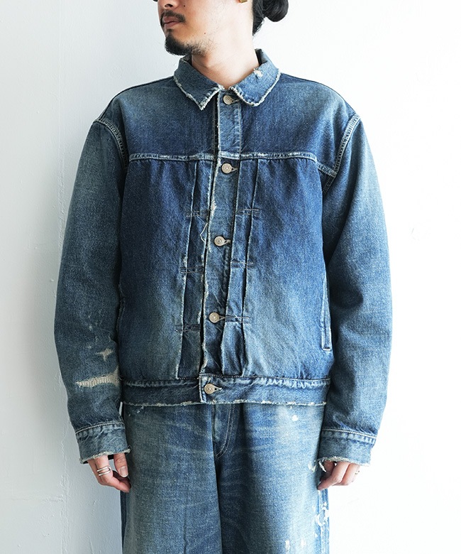 gold(ゴールド) RECYCLED WASTE SUVIN COTTON YARN 14oz. DENIM JACKET