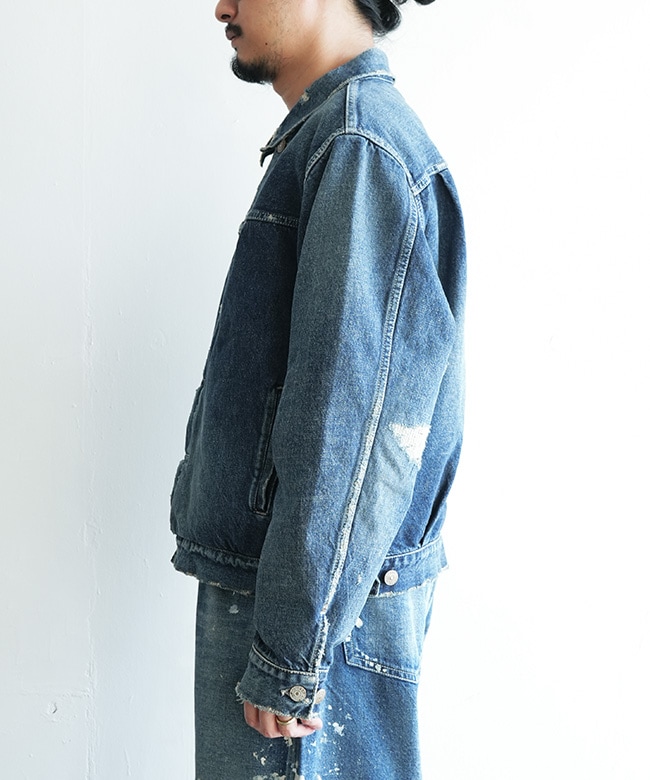 gold(ゴールド) RECYCLED WASTE SUVIN COTTON YARN 14oz. DENIM JACKET