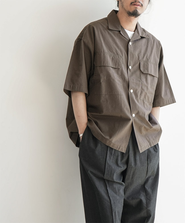 ORCIVAL(オーシバル/オーチバル) OPEN COLLAR PK DETAIL S/S SHIRT