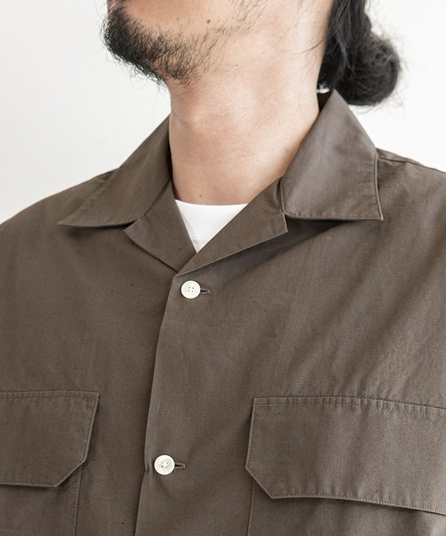 ORCIVAL(オーシバル/オーチバル) OPEN COLLAR PK DETAIL S/S SHIRT