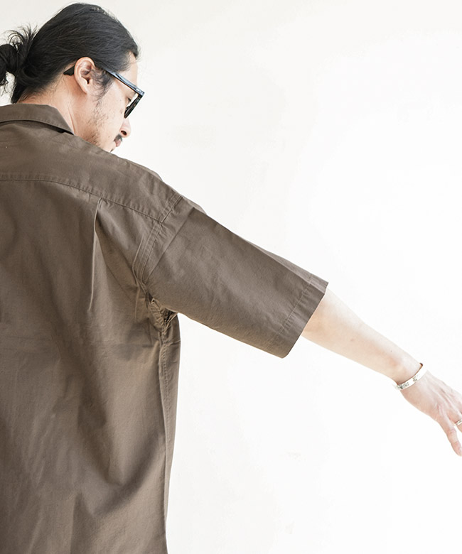 ORCIVAL(オーシバル/オーチバル) OPEN COLLAR PK DETAIL S/S SHIRT