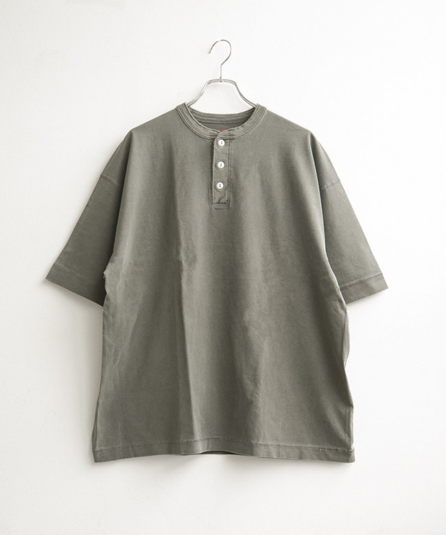 Healthknit(ヘルスニット) Henleyneck S/S Tee ヘンリーネック