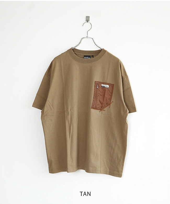 HUNTING WORLD オリーブグリーン ポケット付きTシャツ HUNTING WORLD オリーブグリーン ポケット付きTシャツ