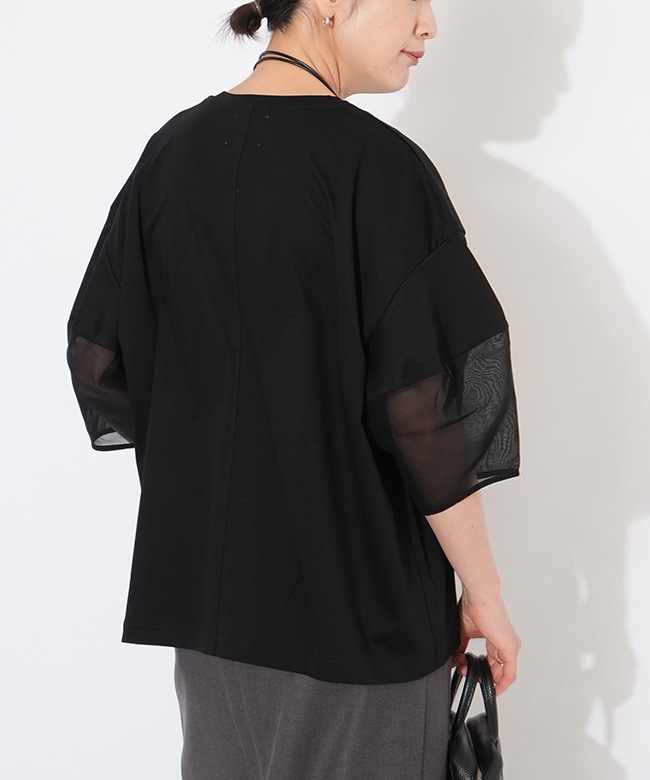 MIDIUMISOLID for Ladies シアースリーブコンシャスT MARcourt｜MIDIUMISOLID for Ladies シアースリーブコンシャスT