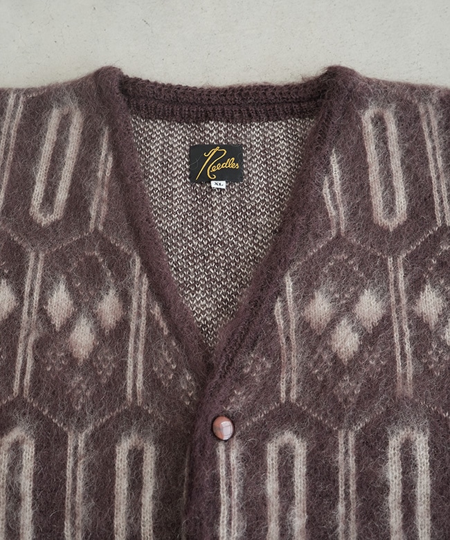 Needles ジオメトリックダイヤモンド柄　モヘアカーデ Needles ジオメトリックダイヤモンド柄 モヘアカーデ Needles