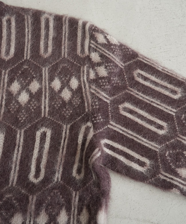 Needles ジオメトリックダイヤモンド柄　モヘアカーデ RW357]NEEDLES(ニードルズ) Mohair Cardigan - Geometric モヘア