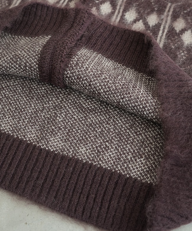 RW357]NEEDLES(ニードルズ) Mohair Cardigan - Geometric モヘア