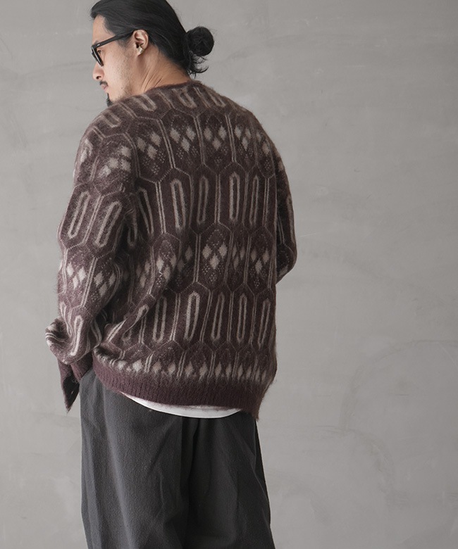 RW357]NEEDLES(ニードルズ) Mohair Cardigan - Geometric モヘア