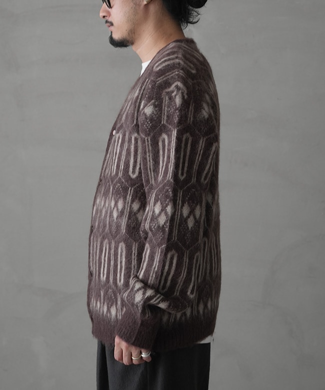 Needles ジオメトリックダイヤモンド柄　モヘアカーデ RW357]NEEDLES(ニードルズ) Mohair Cardigan - Geometric モヘア