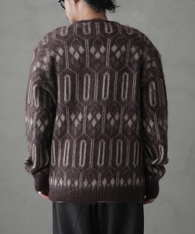 Needles ジオメトリックダイヤモンド柄　モヘアカーデ needles ジオメタリック柄 モヘアカーディガン Needles ジオメトリック