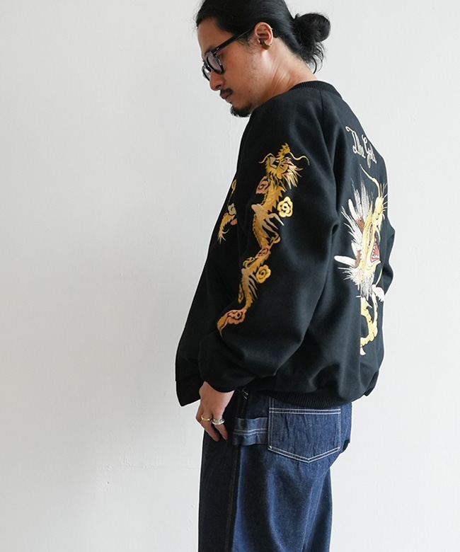 GL15725]gold(ゴールド) WOOL MELTON×ACETATE SOUVENIR JACKET 