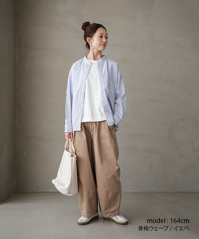 pippy様 16/1リネンコットンチェック 5分袖スタンドカラービッグシャツ P81607