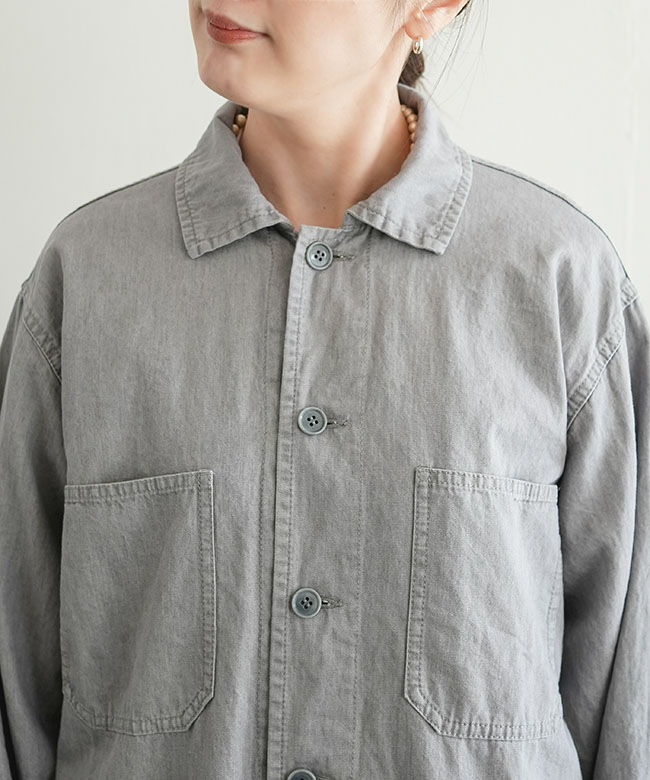 専用星ヴェリテクール　モールスキンGジャン ブルーグレー系 VCC-531<br>Pigment dyeing S/S TEE - COLLECTION - Veritecoeur