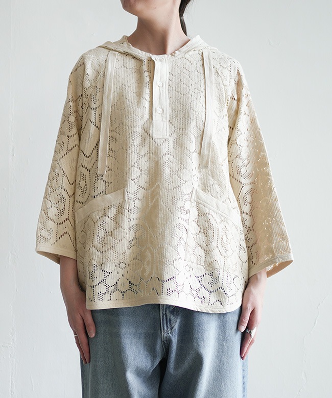 SALE 20%OFF】JOHNBULL(ジョンブル) Indiaレースフーディブラウス 