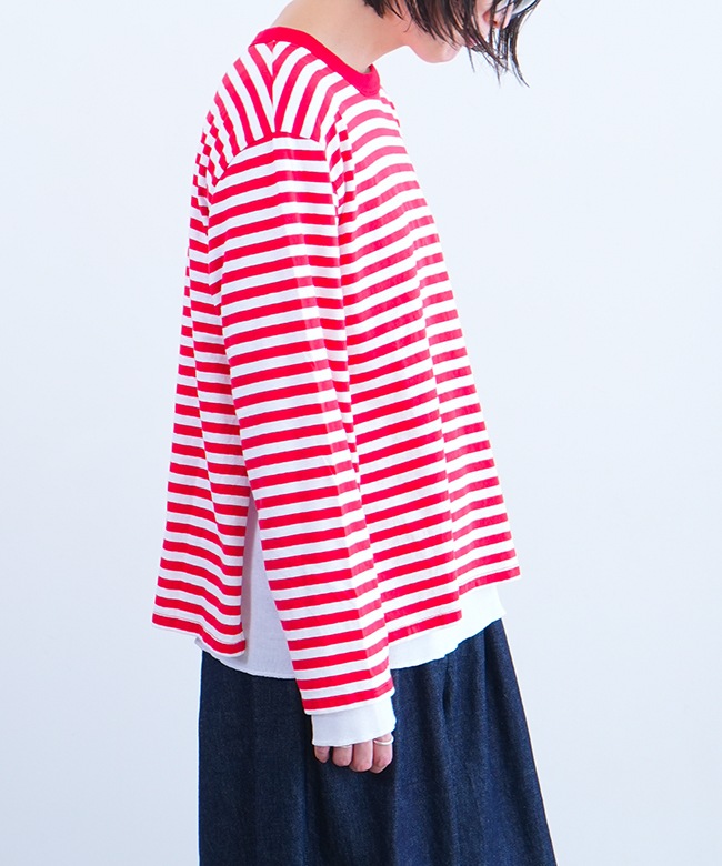 MEYAME メヤメBORDER DOUBLE LONG SLEEVE TEE⭐︎ BORDER DOUBLE