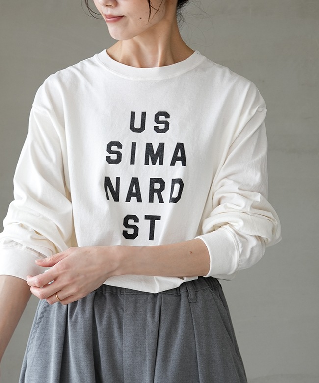 ◇[SMA-PIG-LT-US]SOLAMONAT(ソラモナ) ピグメント加工プリントロングT