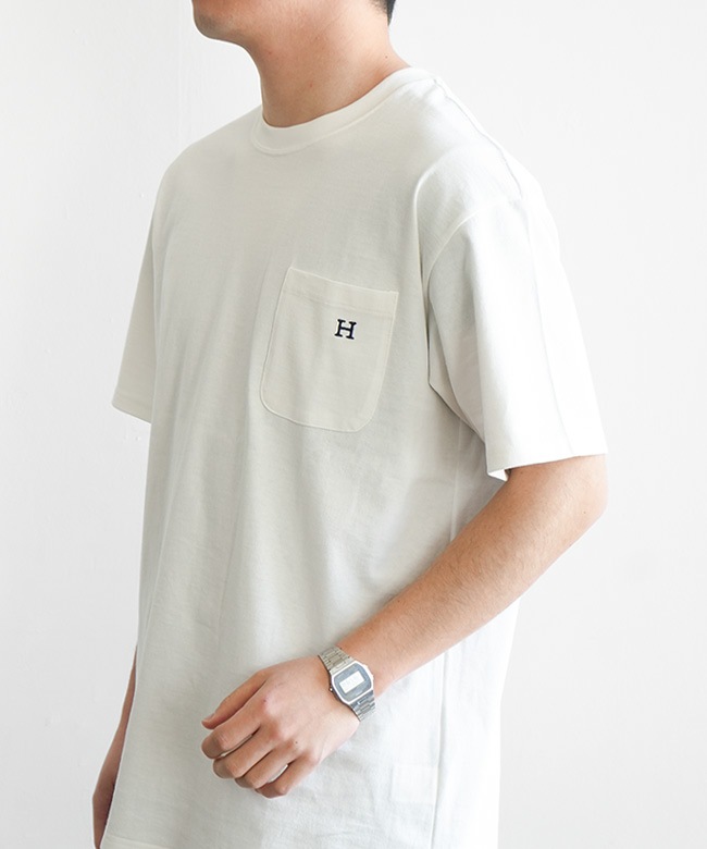 フランス製 17SS HERMES Tシャツ エンブロイダリーポケット