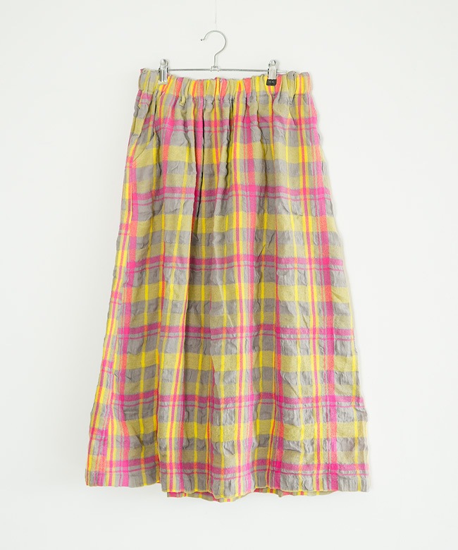 ichi Antiquites イチアンティークス　タータンチェックスカート　麻 ichi Antiquités｜TARTAN CHECK SKIRT タータンチェックスカート