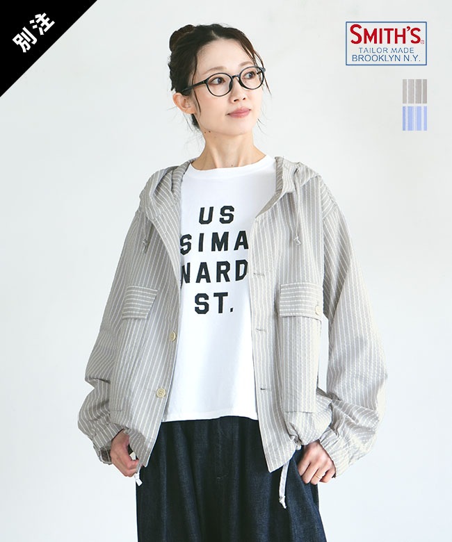 SMITH'S(スミス) 別注 VENICE hoodie ヴェニスフーディー ストライプ