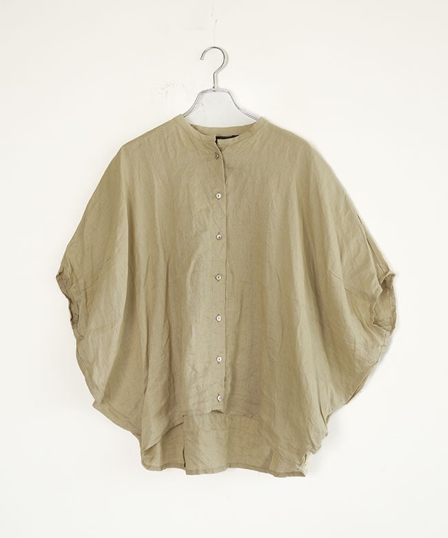 SALE 10%OFF】mizuiro ind(ミズイロインド)リネンスタンドカラー