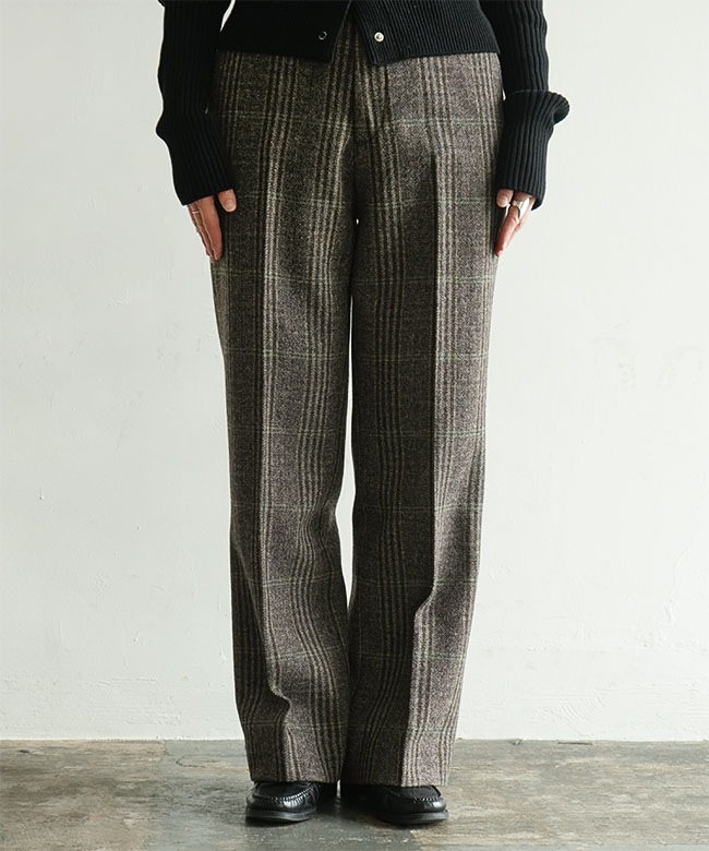 THE SHINZONE(ザ シンゾーン) BRITISH WOOL CHECKED TROUSERS