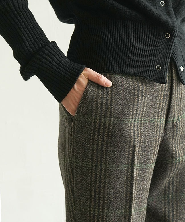 THE SHINZONE(ザ シンゾーン) BRITISH WOOL CHECKED TROUSERS