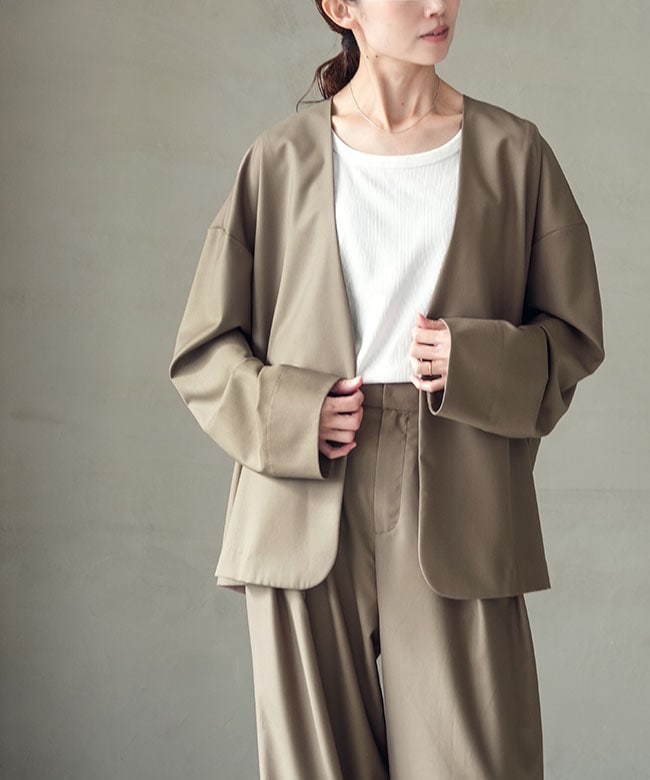 ◇[SMLM-WDJK]SOLAMONAT LARME(ソラモナラーム) ノーカラーワイド