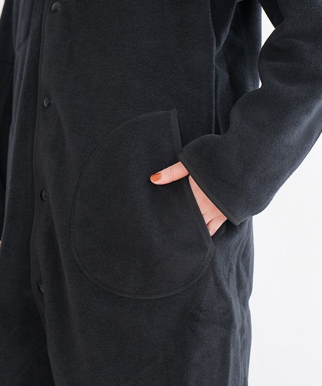 ◇[JD-8992]DANTON(ダントン) FLEECE COLLARLESS COAT フリースノー