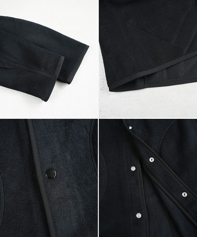 ◇[JD-8992]DANTON(ダントン) FLEECE COLLARLESS COAT フリースノー