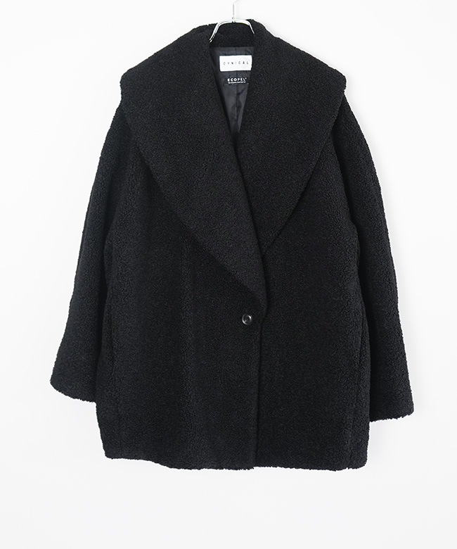 552-94003]CYNICAL(シニカル) リサイクルボア ケープカラーコート