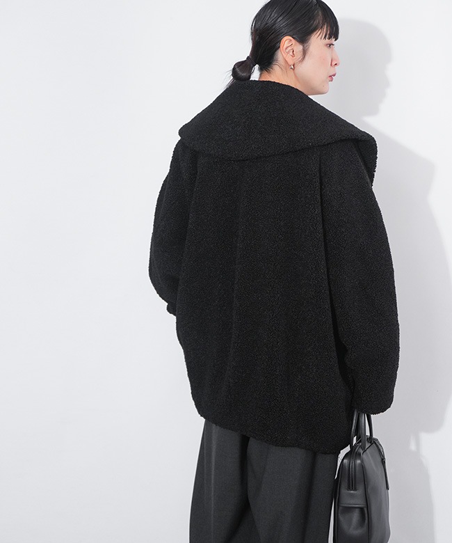 552-94003]CYNICAL(シニカル) リサイクルボア ケープカラーコート