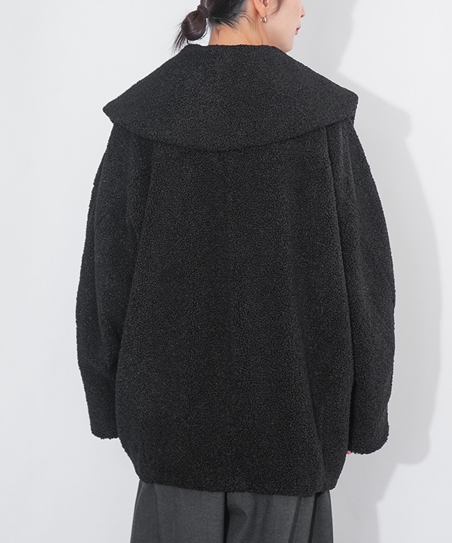 552-94003]CYNICAL(シニカル) リサイクルボア ケープカラーコート