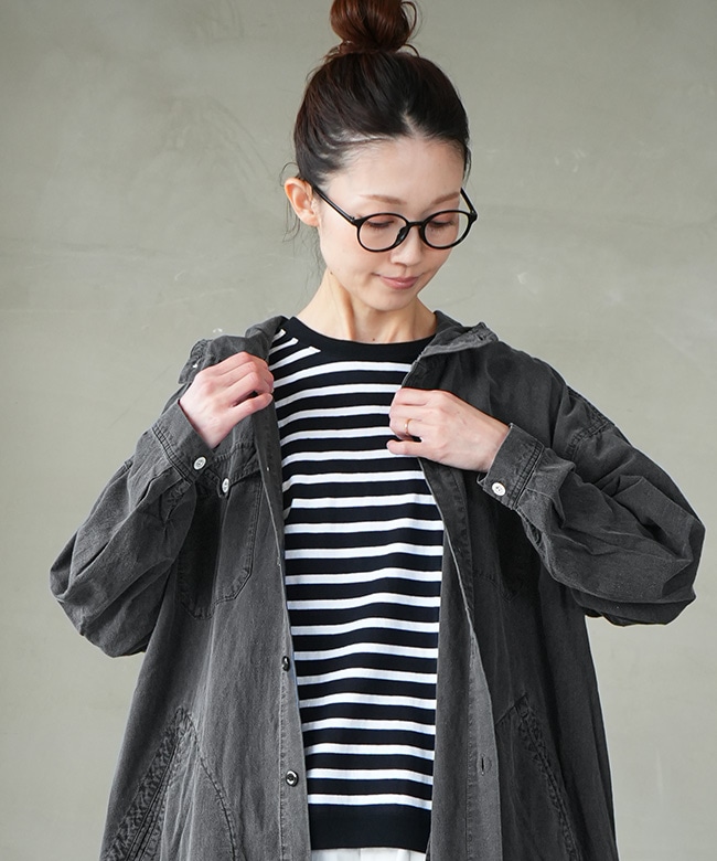 TIME SALE 20%OFF】clip.tab(クリップタブ) IDGシャンブレーフードOP