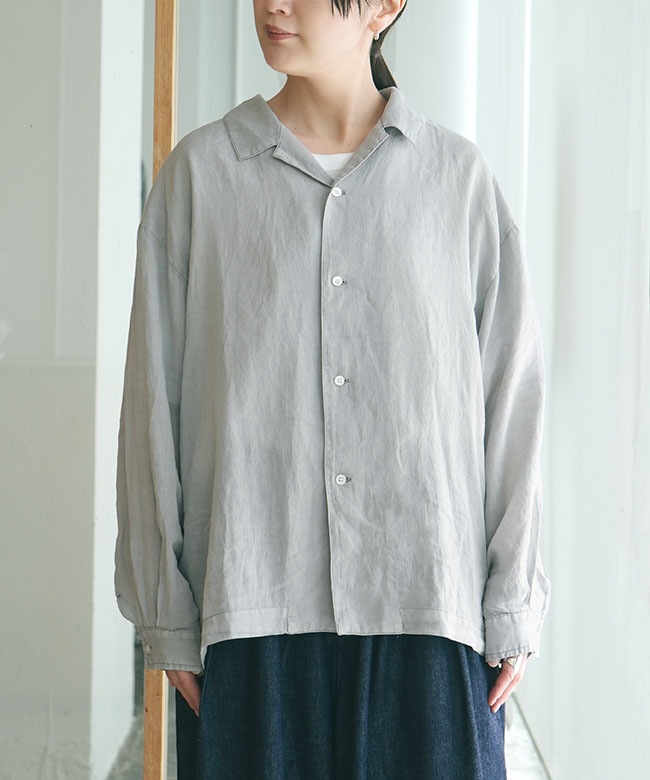 SALE 20%OFF】◇solamonat poche(ソラモナポッシェ) 染ラミー開襟