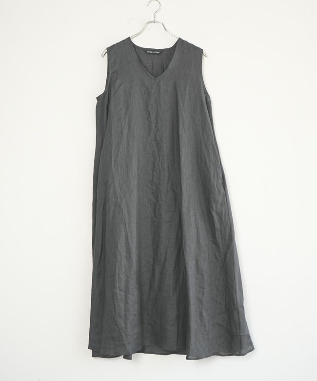◎◎mizuiro ind(ミズイロインド) linen V neck flare OPリネンVネック ◎◎mizuiro ind(ミズイロインド) linen V neck flare OPリネンVネック