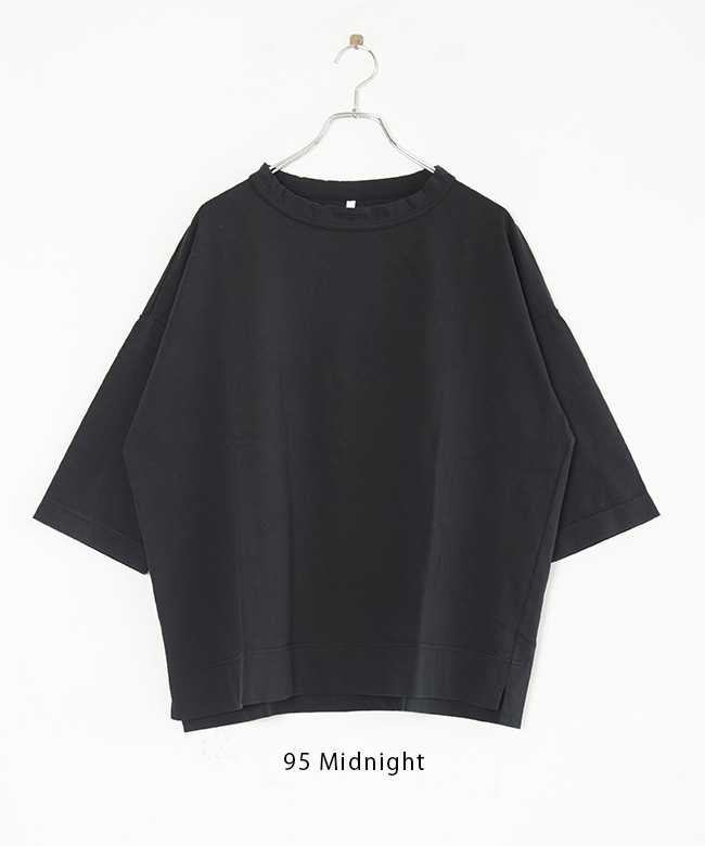 LE-FR0902T6]FIRMUM(フィルマム) FOB6T 微強撚綿天竺6分袖プルオーバー