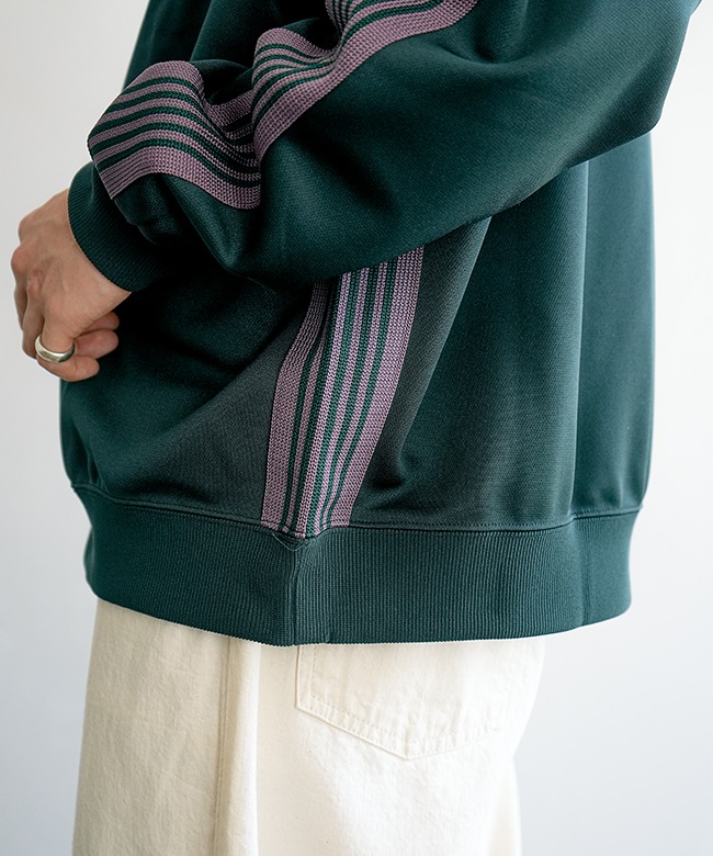 RW315]NEEDLES(ニードルズ)Track Crew Neck Shirt - Poly Smooth